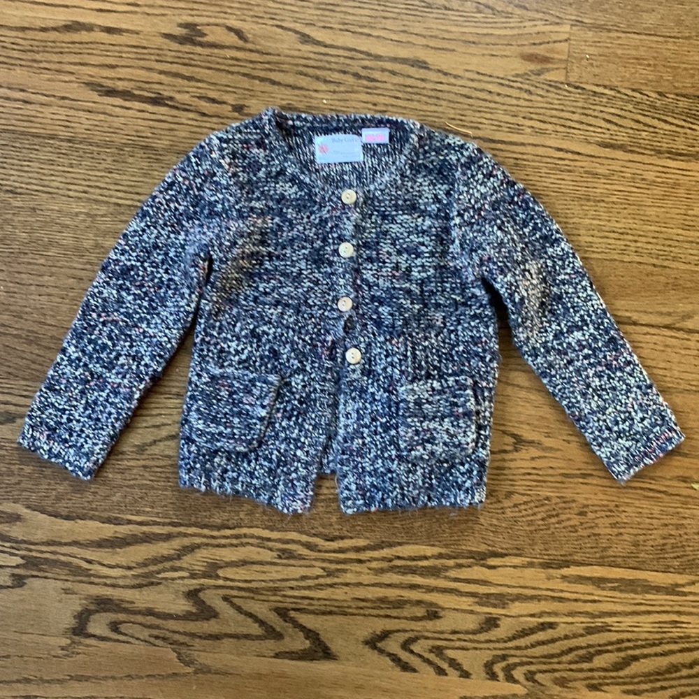 Zara Baby Girl Knit Cardigan Sweater Size 18-24 Months